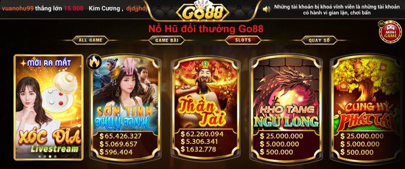 Nổ Hũ đổi thưởng Go88 cổng game gây chấn động thiên đường giải trí Việt